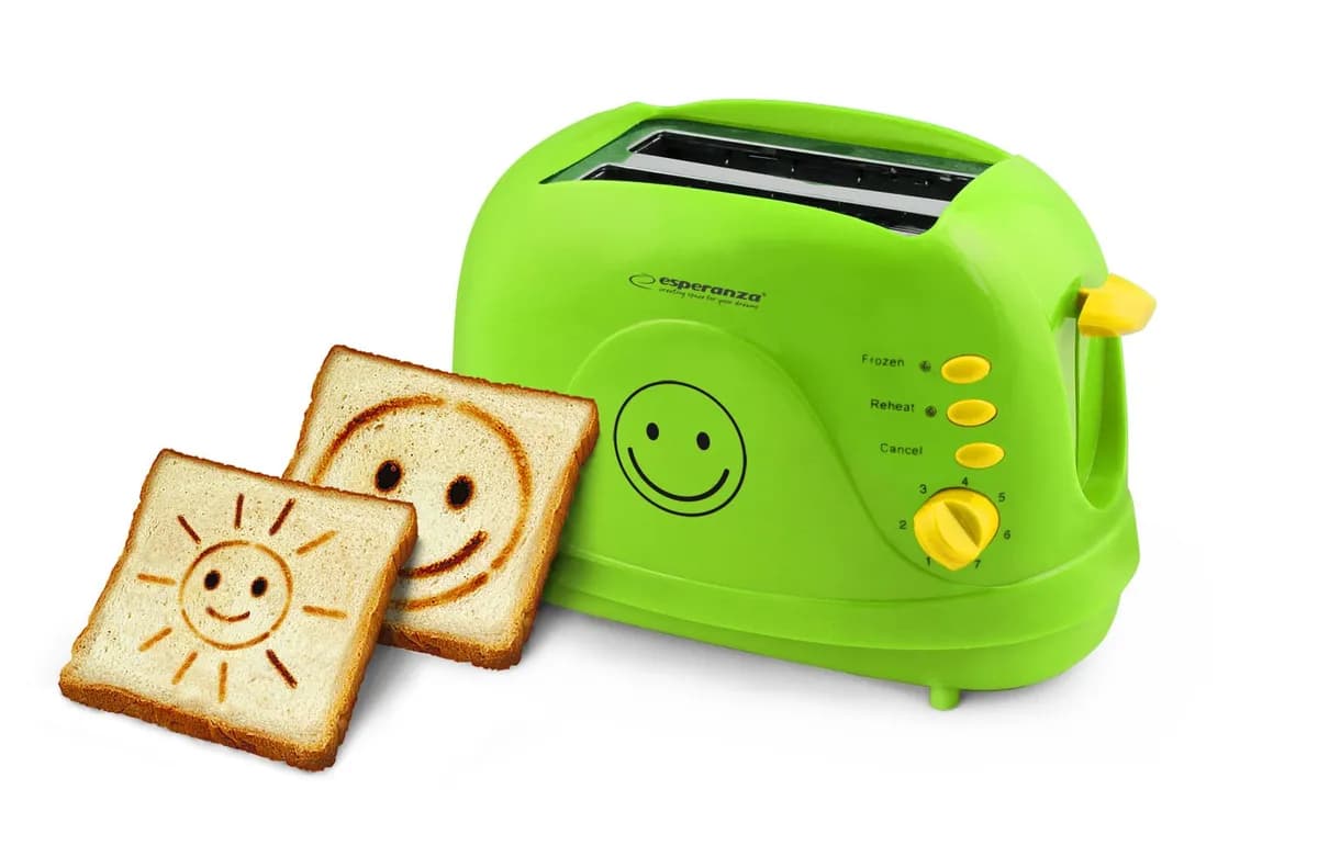 Esperanza Toster SMILEY EKT003 (750W; kolor zielony), zdjęcie 1 z 6