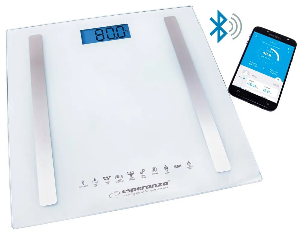 Esperanza Waga z funkcją bluetooth B.FIT EBS016W (kolor biały), zdjęcie 1 z 12