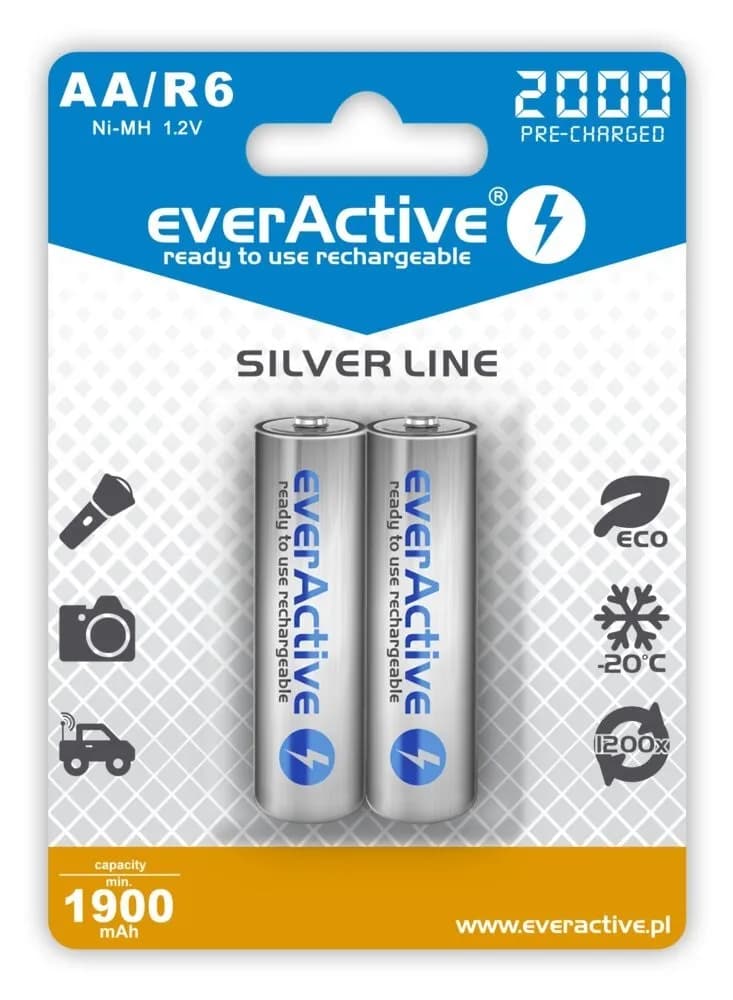 Everactive AKUMULATORKI AA 2000 MAH - 2 SZTUKI EVHRL6-2000, zdjęcie 1 z 2