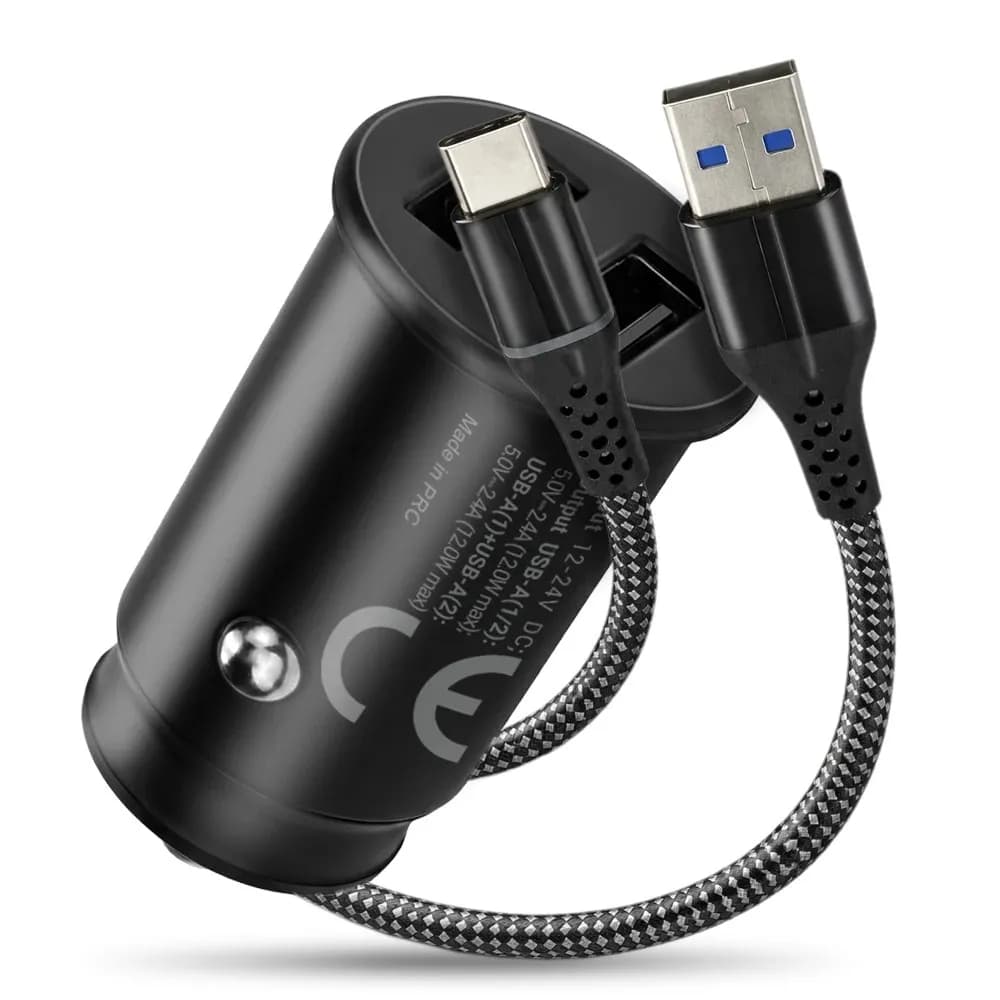 Everactive ŁADOWARKA SAMOCHODOWA 2 X USB CZARNA + KABEL CC-25C, zdjęcie 1 z 10