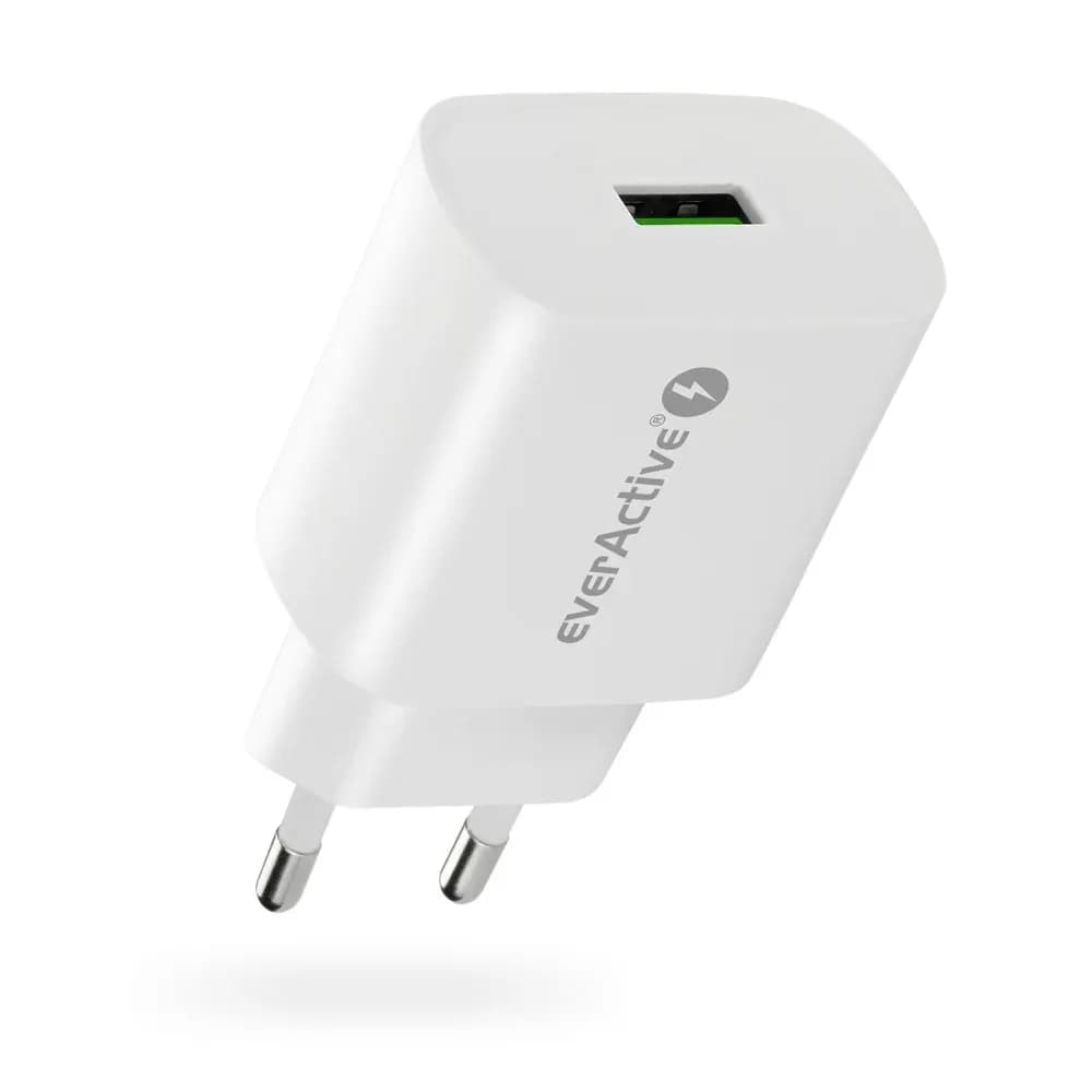 Everactive ŁADOWARKA SIECIOWA GAN 1 X USB--C QUICK CHARGE 3.0 18W CZARNA SC-250Q, zdjęcie 1 z 7