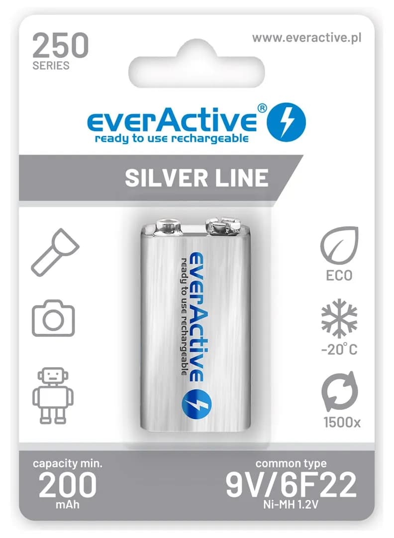 Everactive Zestaw akumulatorków EVHRL22-250 (250 mAh ; Ni-MH), zdjęcie 1 z 2