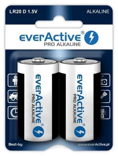 Everactive Zestaw baterii alkaliczne EVLR20-PRO (x 2), zdjęcie 1 z 2