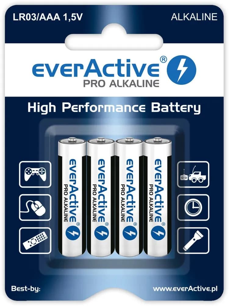 Everactive Zestaw baterii alkaliczne LR034BLPA (x 4), zdjęcie 1 z 2