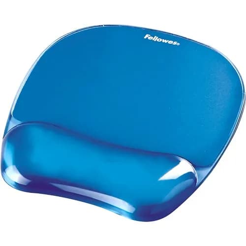 Fellowes CRYSTAL podkładka pod mysz i nadgarstek żelowa niebieska, zdjęcie 1 z 5