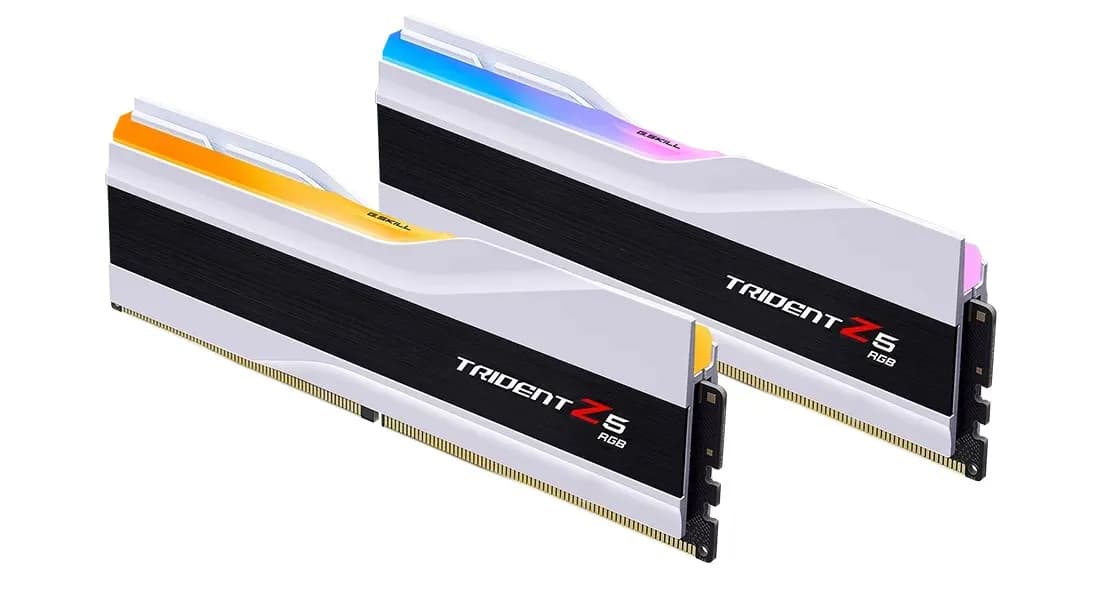 G.skill TRIDENT Z5 RGB DDR5 2X48GB 6400MHZ CL32 XMP3 WHITE F5-6400J3239F48GX2-TZ5RW, zdjęcie 1 z 7