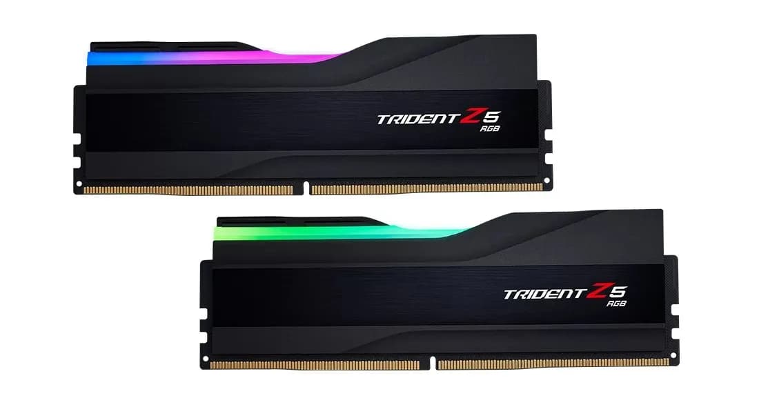 G.skill TRIDENT Z5 RGB DDR5 2X64GB 6000MHZ CL34 XMP3 BLACK F5-6000J3444F64GX2-TZ5RK, zdjęcie 1 z 6