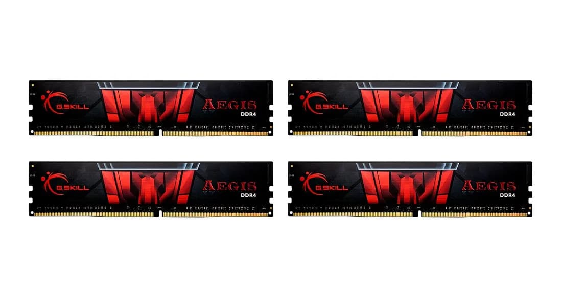 G.skill Zestaw pamięci Aegis F4-3200C16Q-32GIS (DDR4 DIMM; 4 x 8 GB; 3200 MHz; CL16), zdjęcie 1 z 4