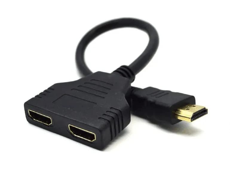 Gembird Adapter DSP-2PH4-04 (HDMI M - 2x HDMI F; 0,20m; kolor czarny), zdjęcie 1 z 2