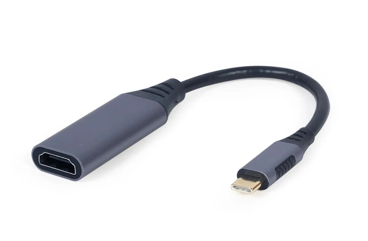 Gembird ADAPTER USB TYP-C DO HDMI NA KABLU SZARY, 15CM, zdjęcie 1 z 3