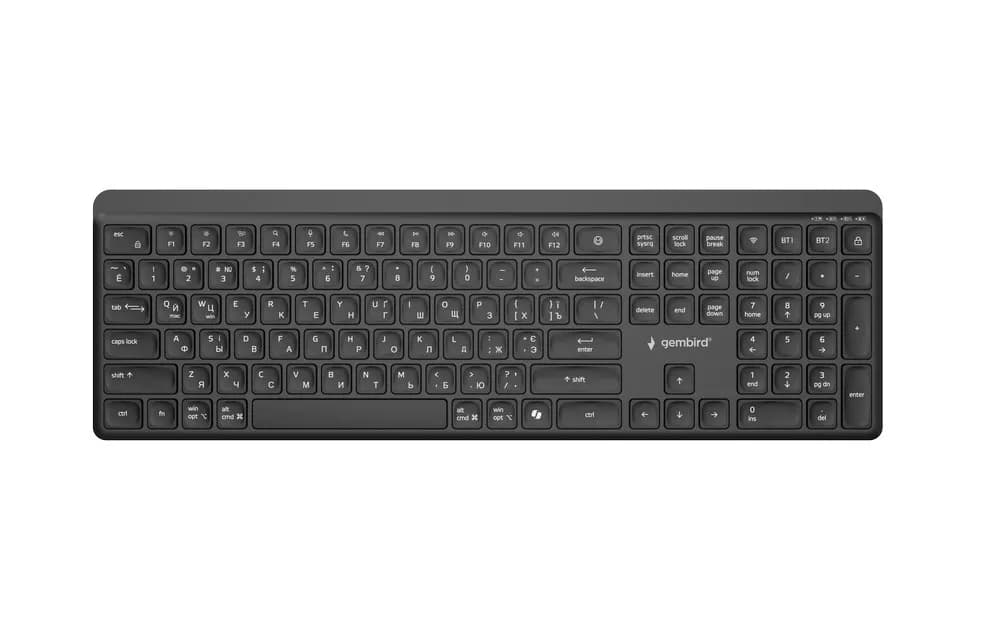 Gembird BEZPRZEWODOWY ZESTAW KLAWIATURY + MYSZ SLIM PRO BUSINESS, DUAL MODE: 2,4 GHZ + BT, UKŁAD, zdjęcie 1 z 8