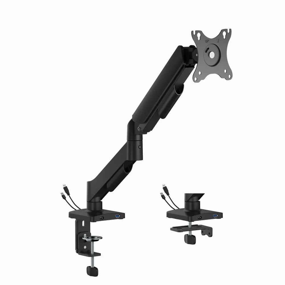 Gembird BIURKOWE REGULOWANE RAMIĘ/UCHWYT NA MONITOR Z PORTAMI USB (REGULOWANE), OD 17" DO 32", zdjęcie 1 z 5