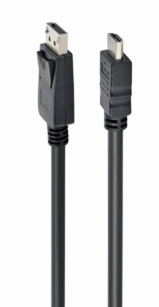 Gembird Kabel CC-DP-HDMI-3M ( DisplayPort M - HDMI M -; 3m; kolor czarny), zdjęcie 1 z 4
