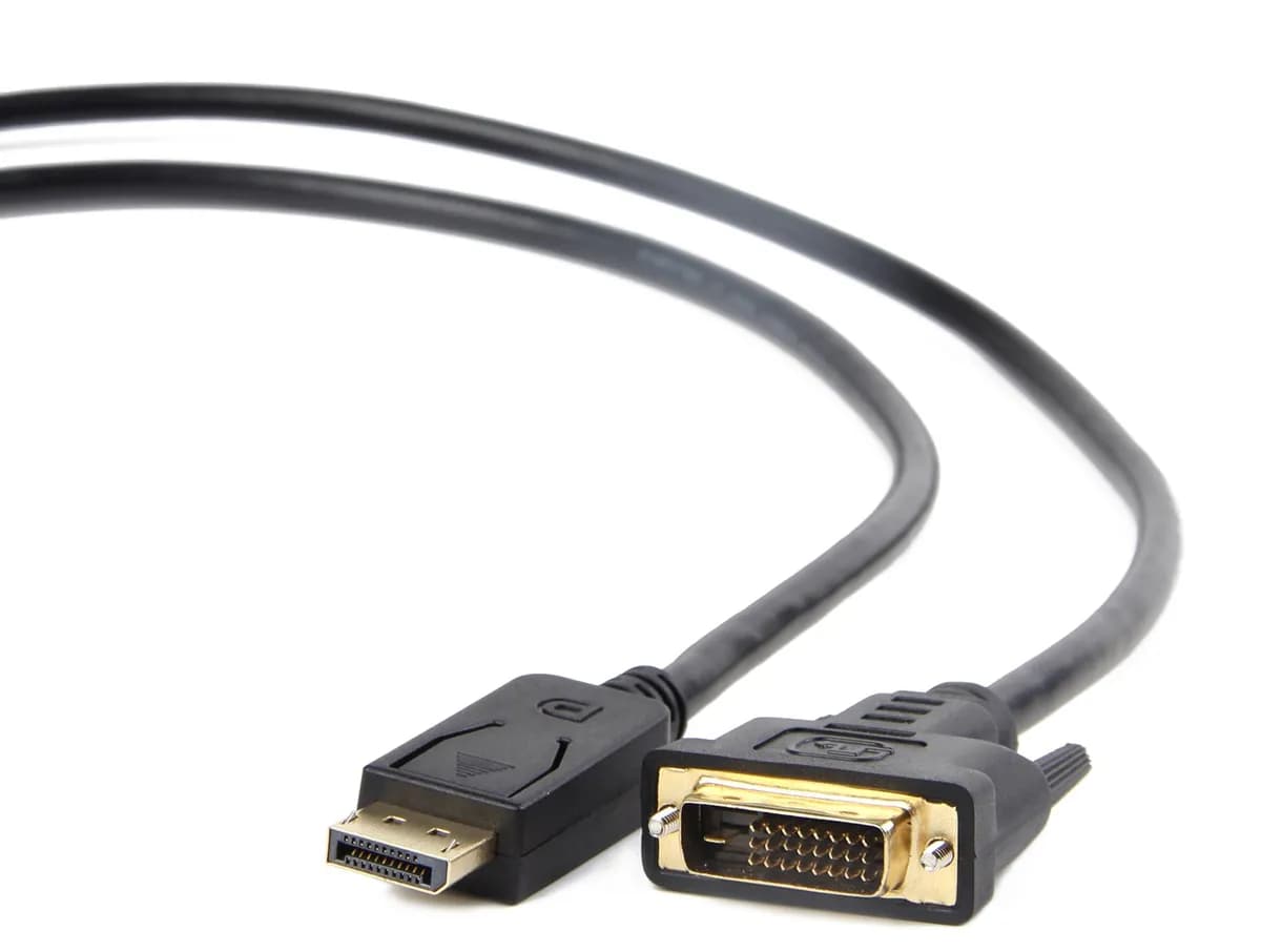 Gembird Kabel CC-DPM-DVIM-6 (DisplayPort M - DVI-D M; 1,8m; kolor czarny), zdjęcie 1 z 2