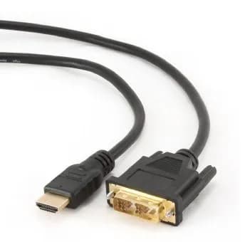 Gembird Kabel CC-HDMI-DVI-6 (HDMI M - DVI-D M; 1,8m; kolor czarny), zdjęcie 1 z 5