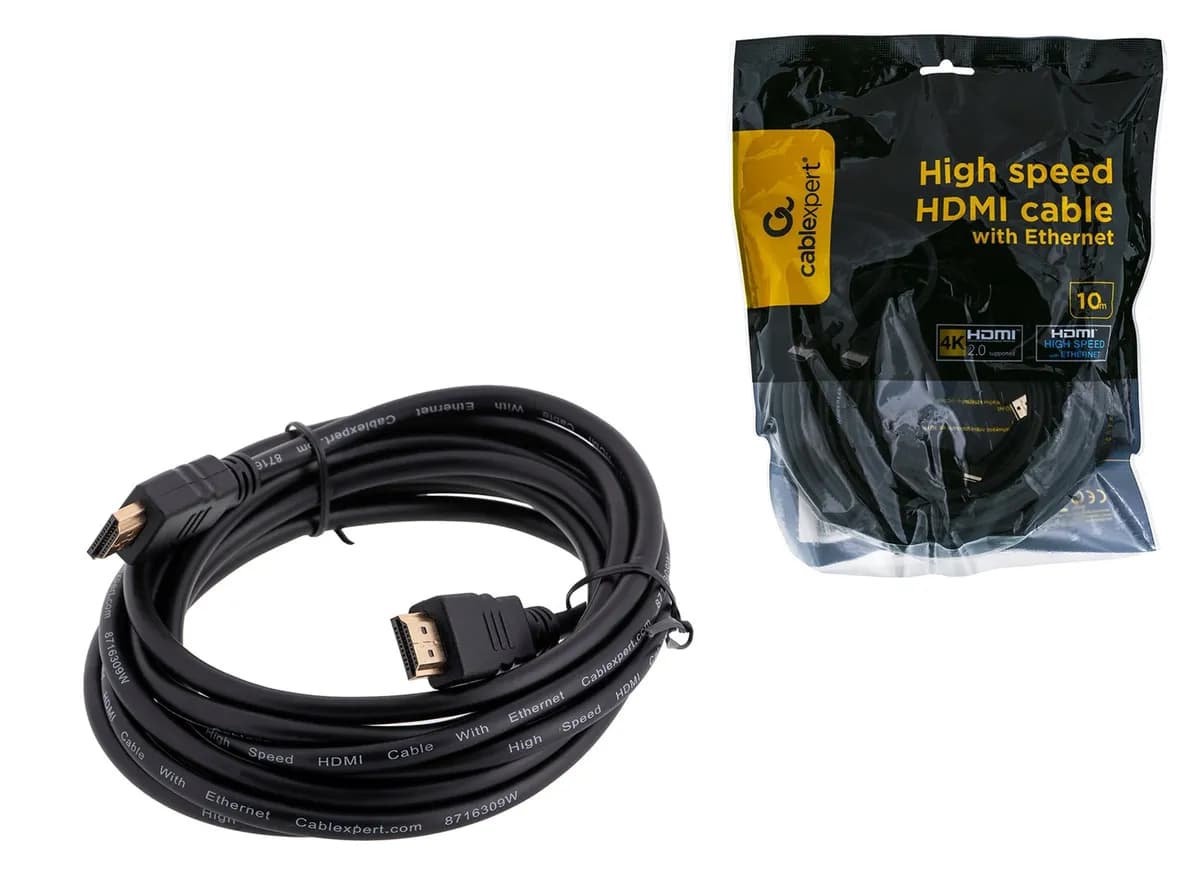 Gembird Kabel CC-HDMI4-10M (HDMI M - HDMI M; 10m; kolor czarny), zdjęcie 1 z 4