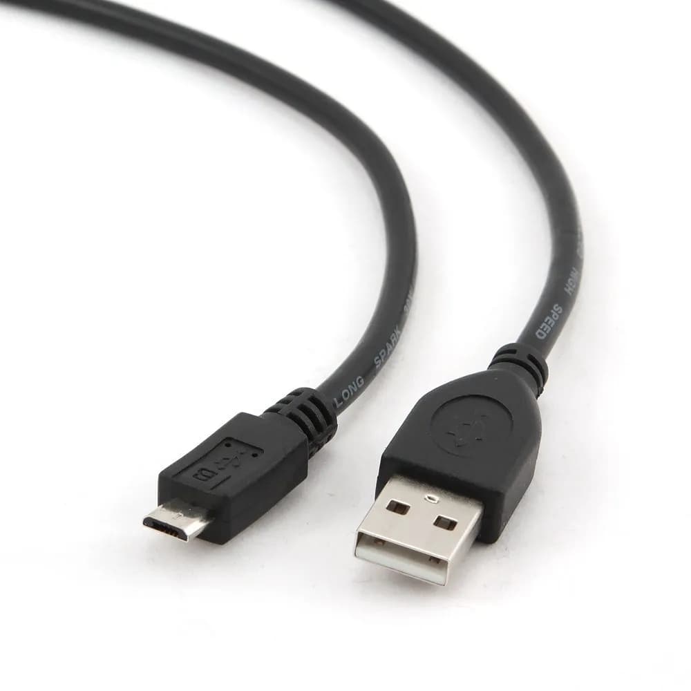 Gembird Kabel CCP-MUSB2-AMBM-6 (USB M - Micro USB M; 1,8m; kolor czarny), zdjęcie 1 z 3