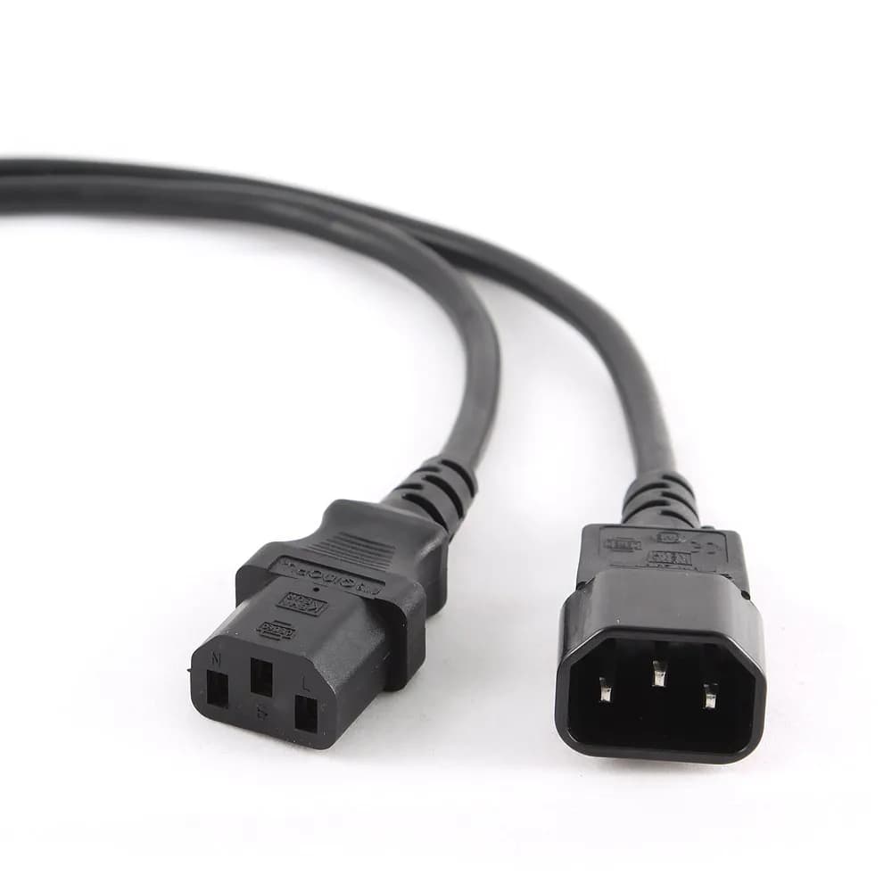Gembird Kabel PC-189 (C13, IEC C13, IEC 320 C13 - C14 ; 1,8m; kolor czarny), zdjęcie 1 z 4