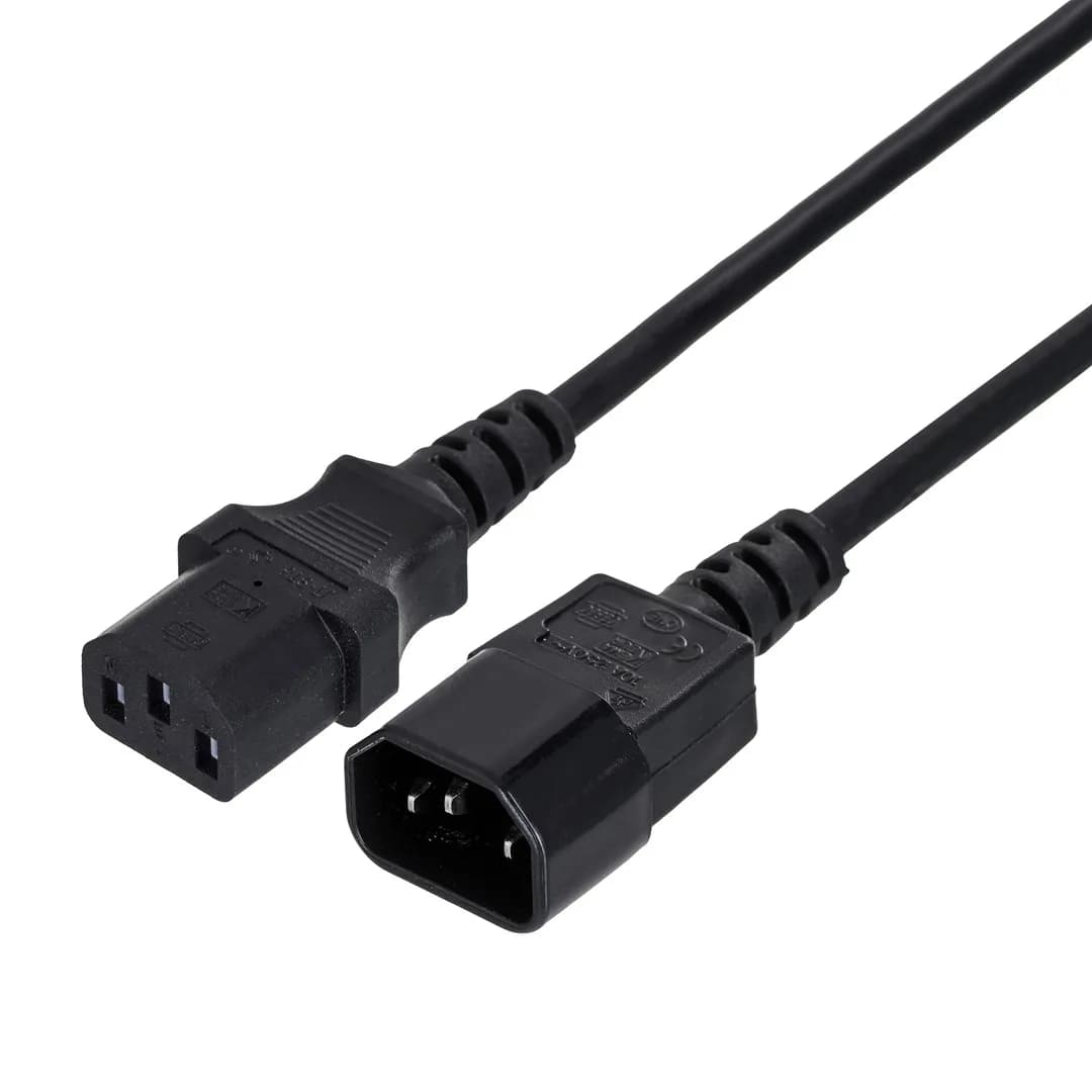 Gembird Kabel PC-189-VDE (C13, IEC C13, IEC 320 C13 - C14 ; 1,8m; kolor czarny), zdjęcie 1 z 2
