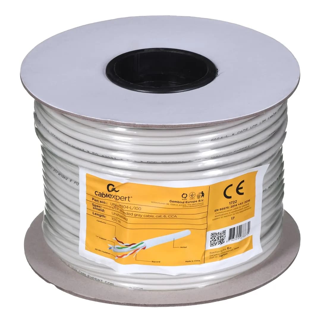 Gembird Kabel UTP ( kat.6 100m linka szary AWG24 CCA ), zdjęcie 1 z 3