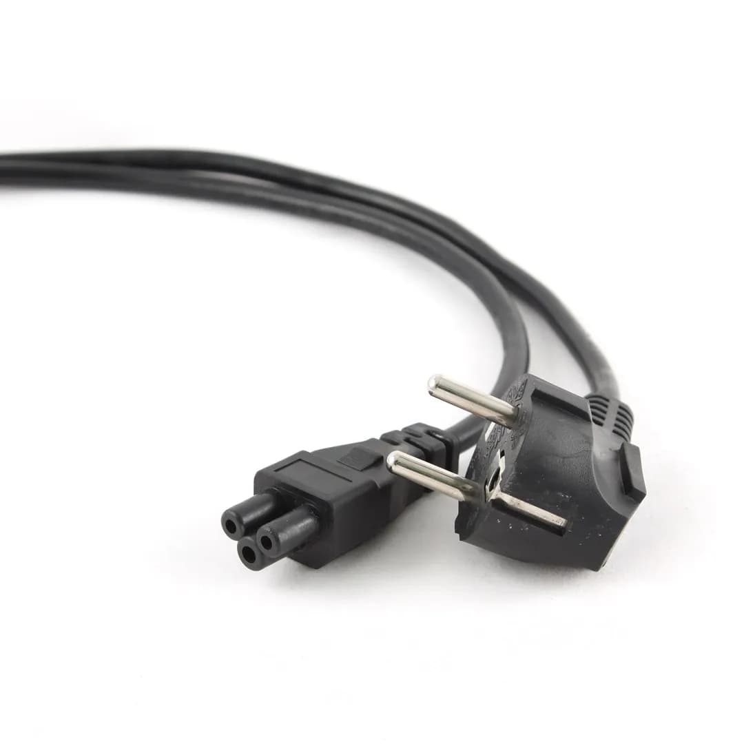 Gembird KABEL ZASILAJĄCY DO NOTEBOOKA KONICZYNKA C5 (3 PIN) VDE 1M, CZARNY, zdjęcie 1 z 3