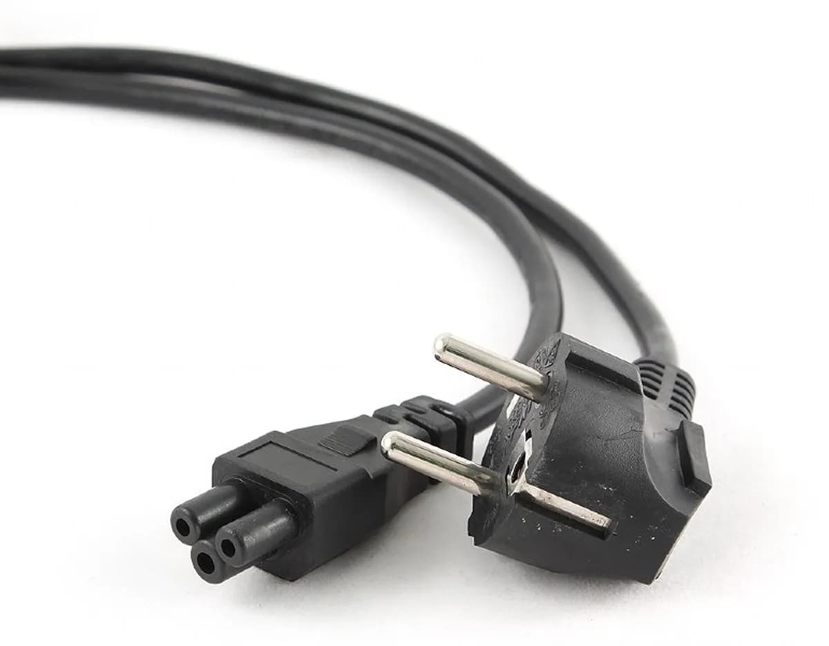 Gembird KABEL ZASILAJĄCY DO NOTEBOOKA KONICZYNKA CEE 7/7 -> C5 (3 PIN) VDE 3M, CZARNY, zdjęcie 1 z 2