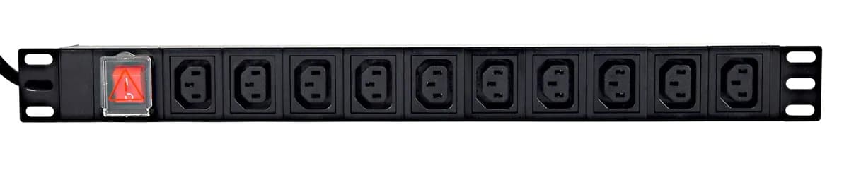 Gembird LISTWA ZASILAJĄCA RACK (PDU) 10 GNIAZD C13, 1U, 16A, WTYK C20, 2M, zdjęcie 1 z 4