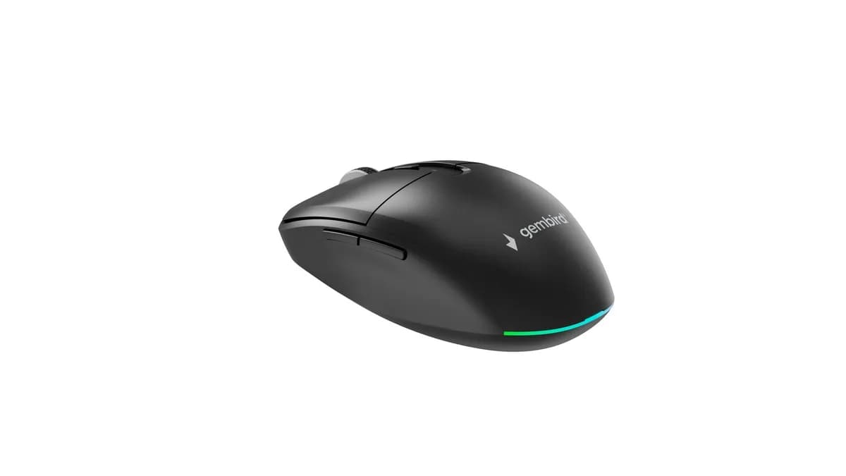 Gembird MYSZ BEZPRZEWODOWA DUAL-MODE (2.4G + BT) 1600 DPI, 6 PRZYCISKÓW, KOLOR CZARNY, zdjęcie 1 z 8