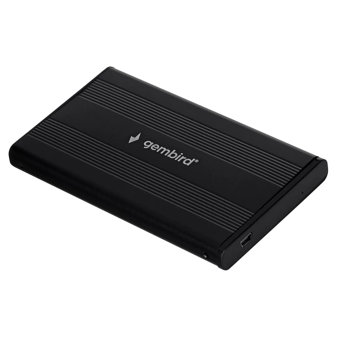 Gembird Obudowa EE2-U2S-5 (2.5"; USB 2.0; Aluminium; kolor czarny), zdjęcie 1 z 6