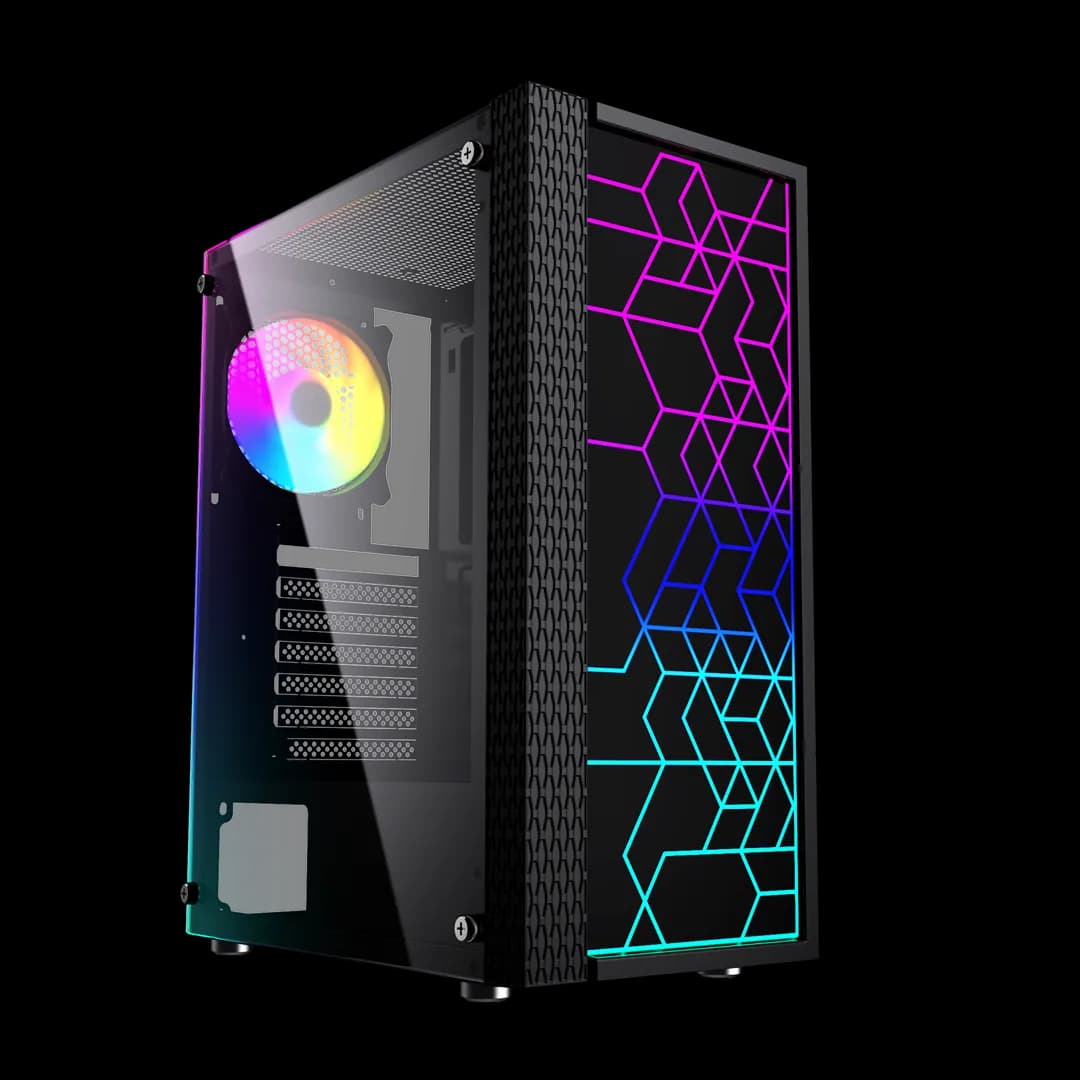 Gembird OBUDOWA FORNAX 2500 MIDI-TOWER (1X USB 3.0, 2X USB 2.0, HD AUDIO, SZKLANY PANEL BOCZNY), zdjęcie 1 z 10