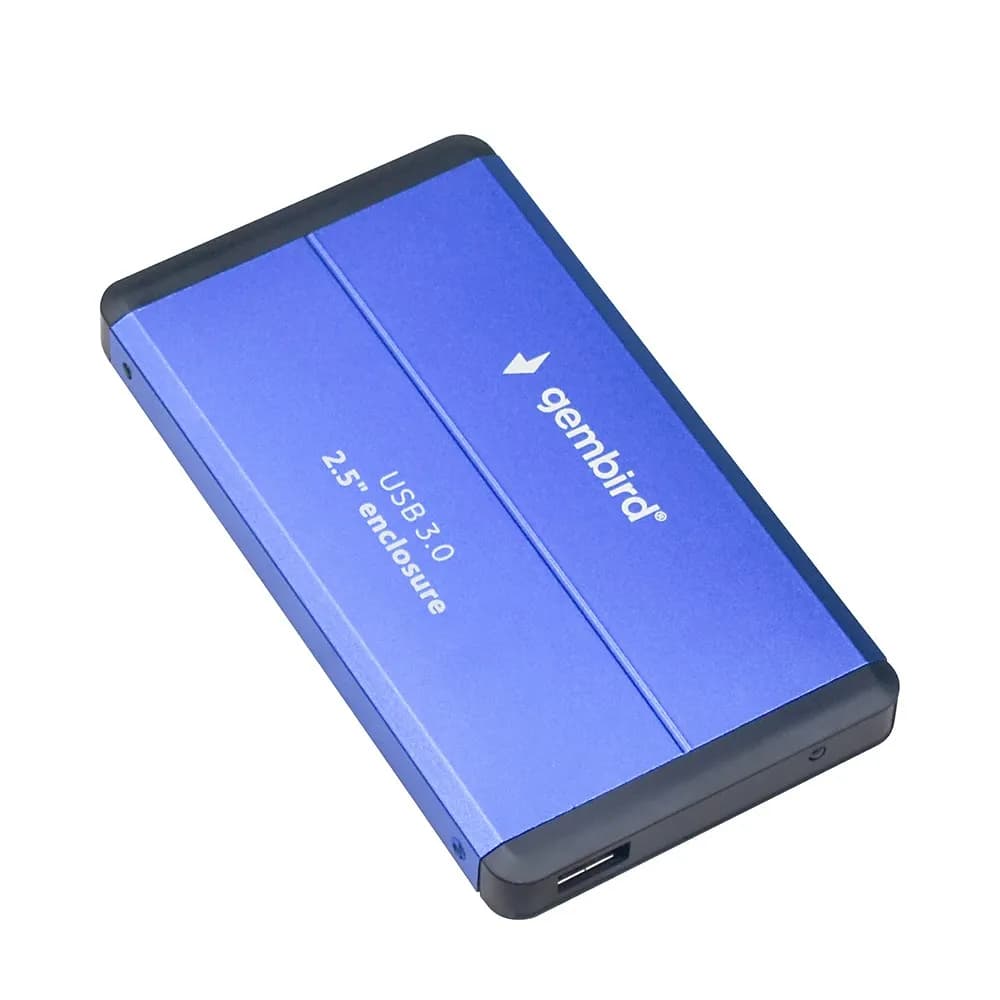 Gembird OBUDOWA HDD/SSD USB 3.0 2.5" SATA, ALUMINIUM, NIEBIESKA, zdjęcie 1 z 5