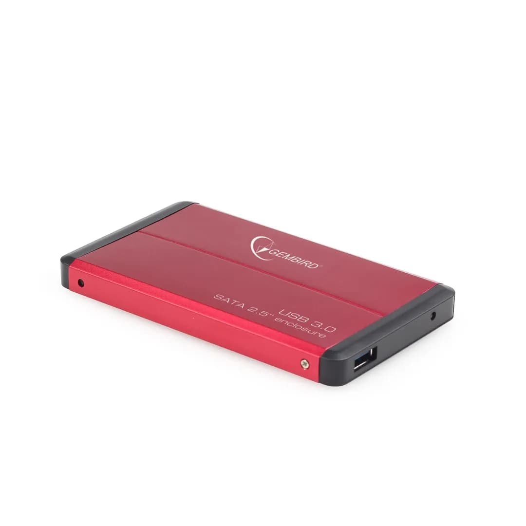Gembird Obudowa na dysk EE2-U3S-2-R (2.5"; USB 3.0; Aluminium; kolor czerwony), zdjęcie 1 z 2