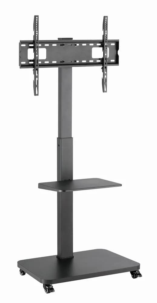 Gembird STOJAK PODŁOGOWY NA TELEWIZOR, MOBILNY NA KÓŁKACH (OBROTOWY/UCHYLNY), 32" - 75", CZARNY, zdjęcie 1 z 7
