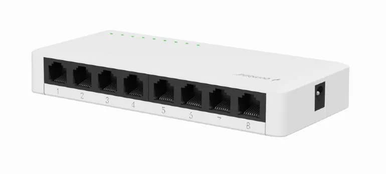 Gembird SWITCH DESKTOP GIGABIT LAN (8X 10/100/1000MBPS) BIAŁY, zdjęcie 1 z 6
