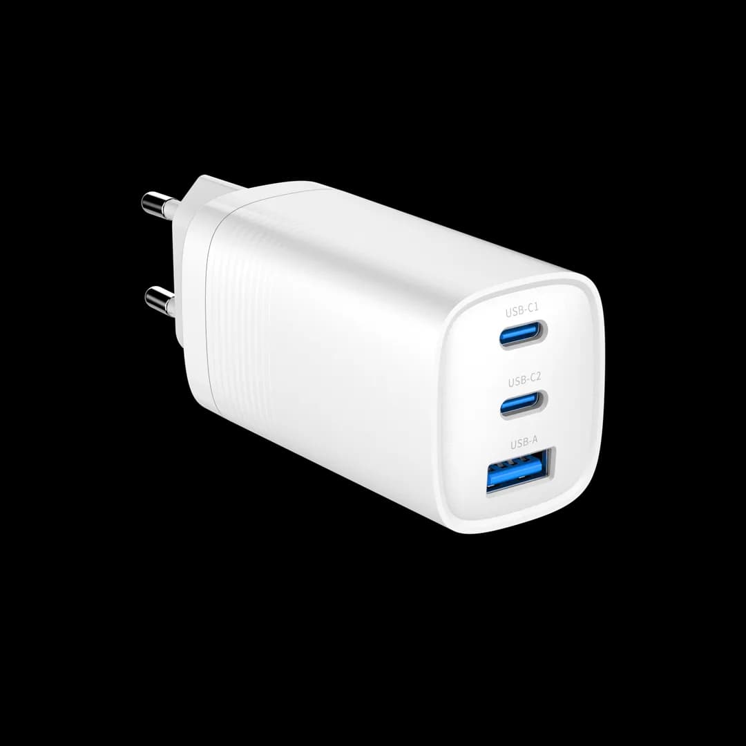 Gembird SZYBKA ŁADOWARKA USB POWER DELIVERY USB TYPU C, 3X USB, 65 W, GAN BIAŁA, zdjęcie 1 z 5