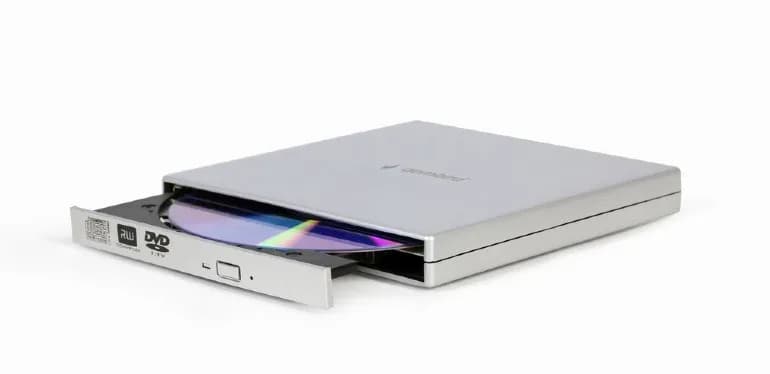 Gembird ZEWNĘTRZNA NAGRYWARKA DVD 8X, CD 24X USB 2.0 SLIM SREBRNA, zdjęcie 1 z 10