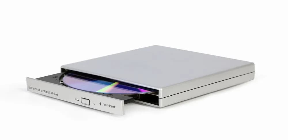 Gembird ZEWNĘTRZNA NAGRYWARKA DVD 8X, CD 24X USB 2.0 SREBRNA, zdjęcie 1 z 5