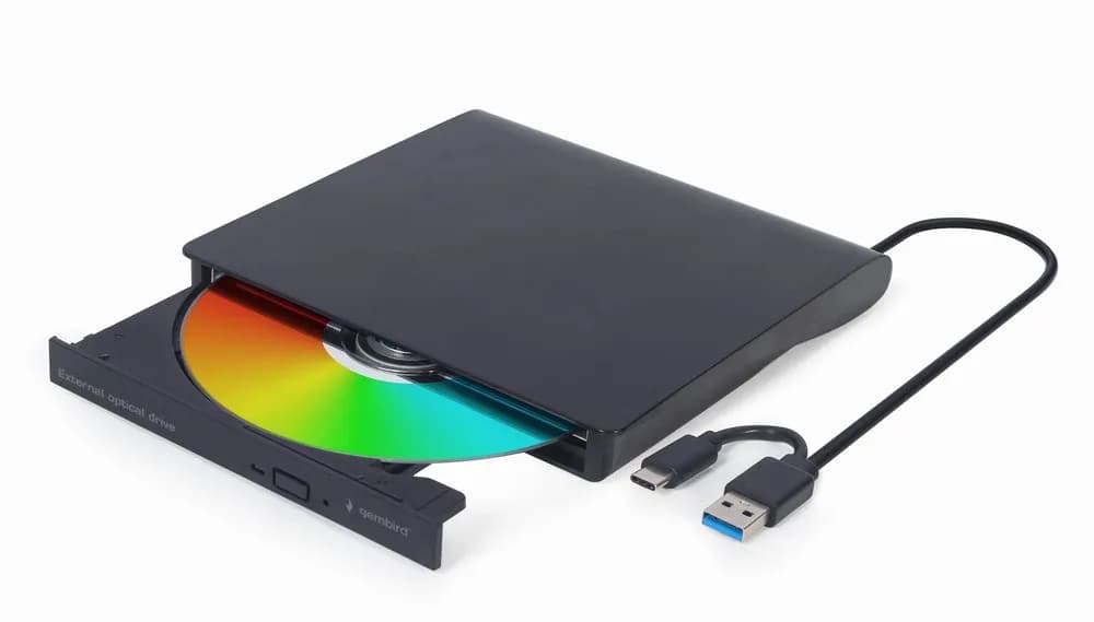 Gembird ZEWNĘTRZNA NAGRYWARKA DVD 8X, CD 24X USB 3.1 SLIM CZARNA, zdjęcie 1 z 2