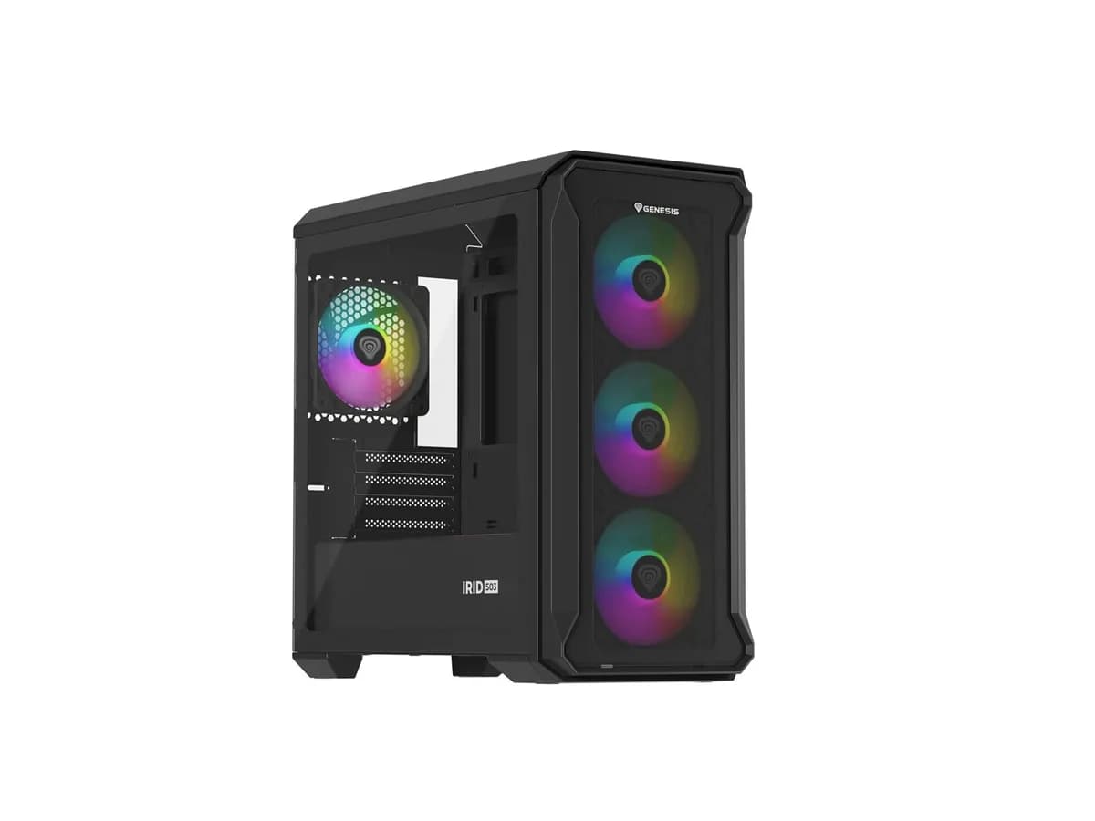 Genesis Obudowa NATEC Irid 503 ARGB NPC-1559 (Micro ATX. Mini ITX; kolor czarny), zdjęcie 1 z 12
