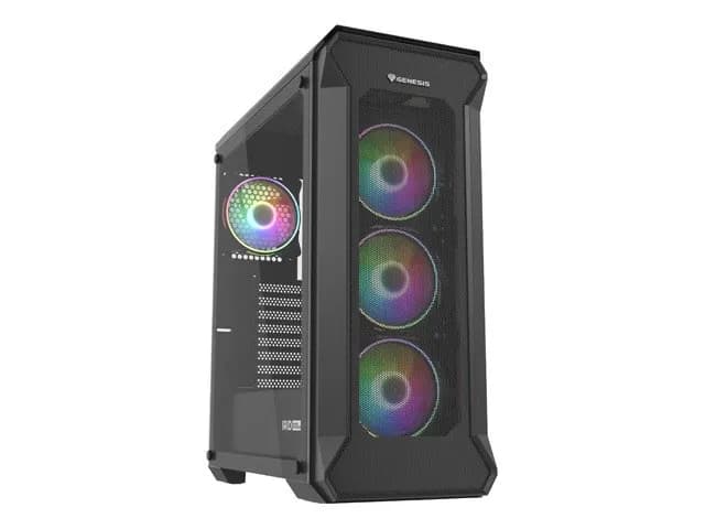 Genesis Obudowa NATEC Irid 505 ARGB NPC-1518 (ATX. Micro ATX. Mini ITX; kolor czarny), zdjęcie 1 z 12