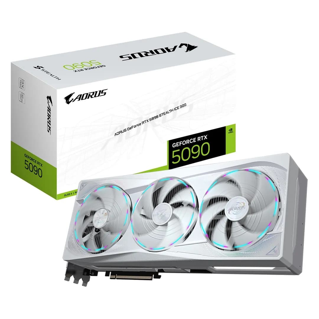 Gigabyte Karta graficzna AORUS GeForce RTX 5090 Stealth ICE 32GB GDDR7 DLSS4, zdjęcie 1 z 9