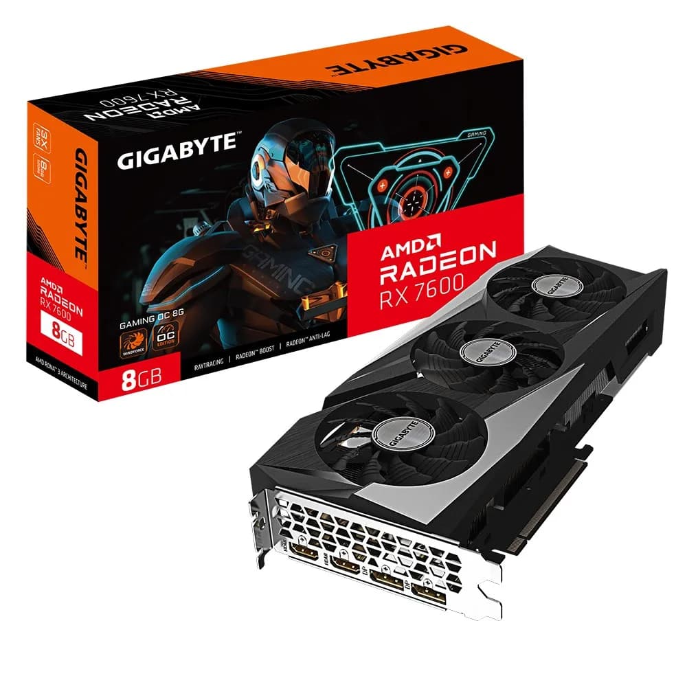 Gigabyte Karta graficzna Radeon RX 7600 GAMING OC 8GB GDDR6, zdjęcie 1 z 9