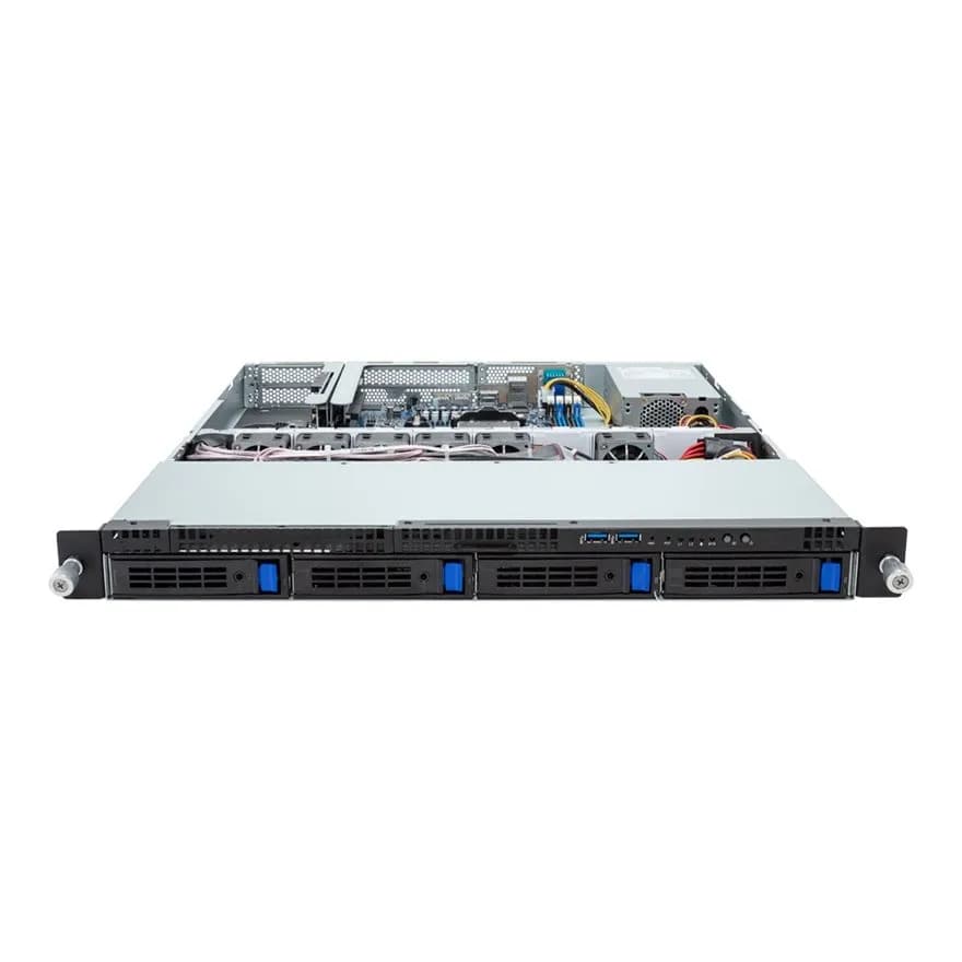 Gigabyte Platforma Rack (1U) R123-C00-AA01 AMD Epyc 4004/Ryzen 7000 (4x 3,5" SATA HS, 1xM.2, zdjęcie 1 z 4