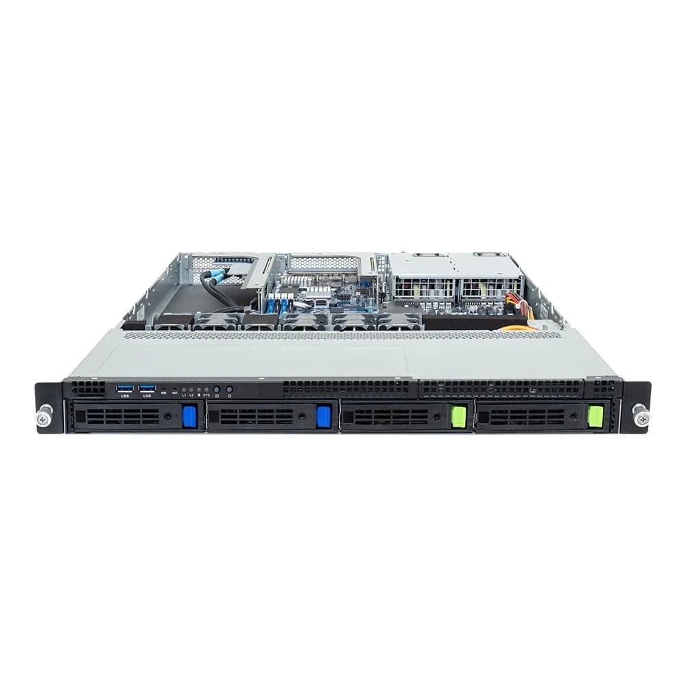 Gigabyte Platforma Rack (1U) R133-X10-AAA2 Intel E-24XX (2x 3,5" NVMe/SATA + 2x3,5" SATA HS, 1xM.2, zdjęcie 1 z 4