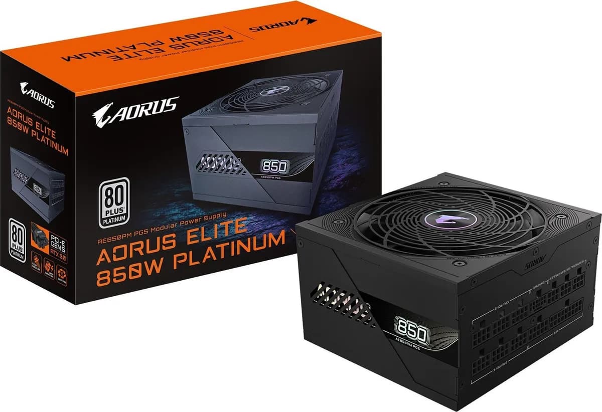 Gigabyte Zasilacz Aorus Elite Platinum ATX 3.1 850W, zdjęcie 1 z 5