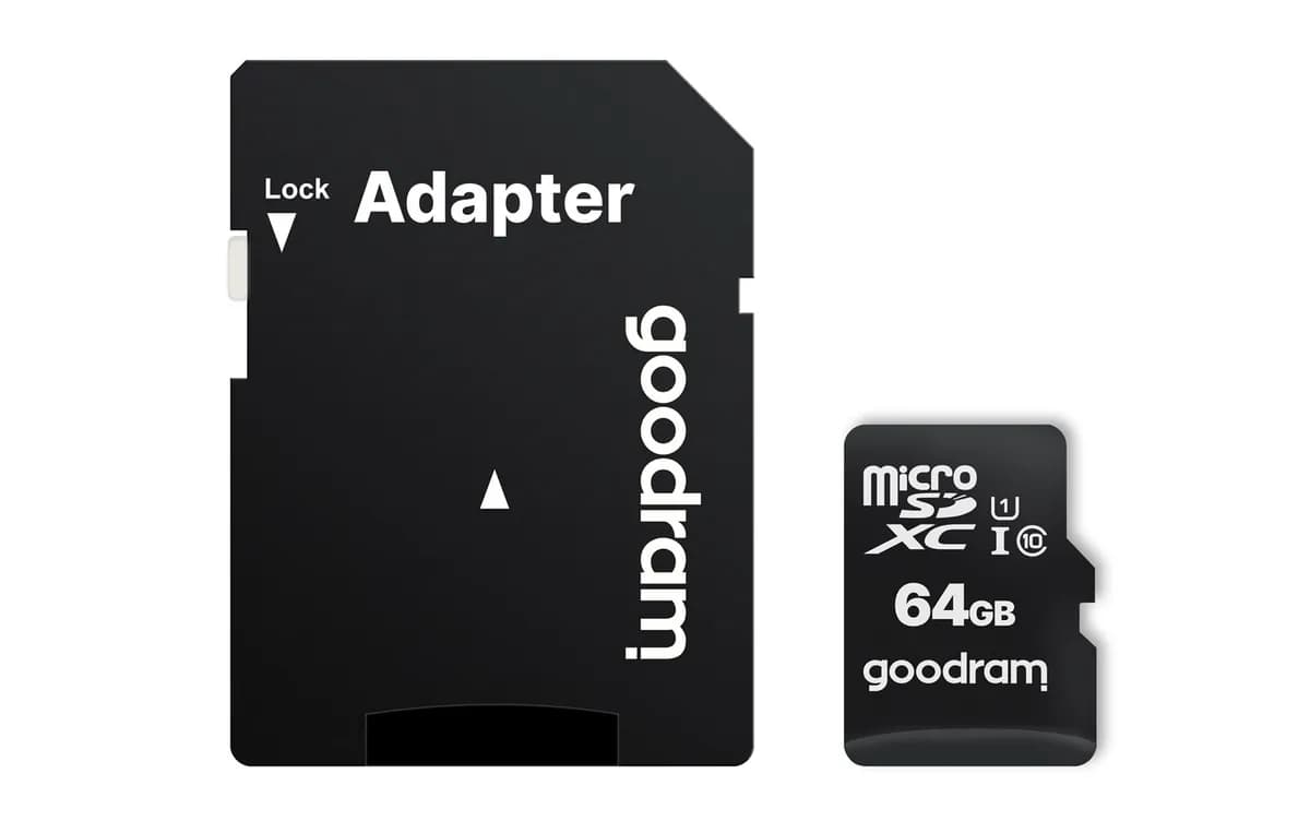 Goodram Karta pamięci M1AA-0640R12 (64GB; Class 10; + adapter), zdjęcie 1 z 3