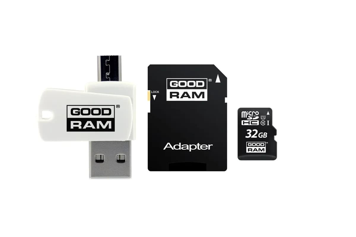 Goodram Karta pamięci z adapterem i czytnikiem kart All in one M1A4-0320R12 (32GB; Class 10, zdjęcie 1 z 2