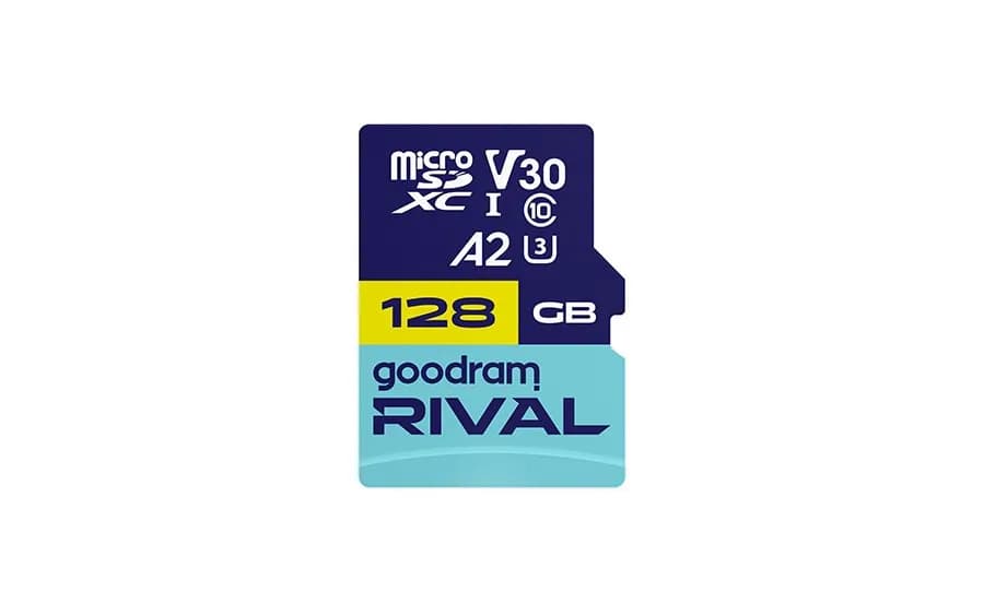 Goodram microSDXC 128GB V30 A2 UHS I U3 RIVAL + adapter, zdjęcie 1 z 8