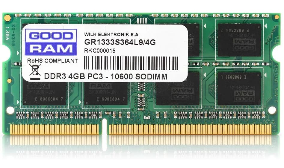 Goodram Pamięć GR1600S364L11S/4G (DDR3 SO-DIMM; 1 x 4 GB; 1600 MHz; CL11)