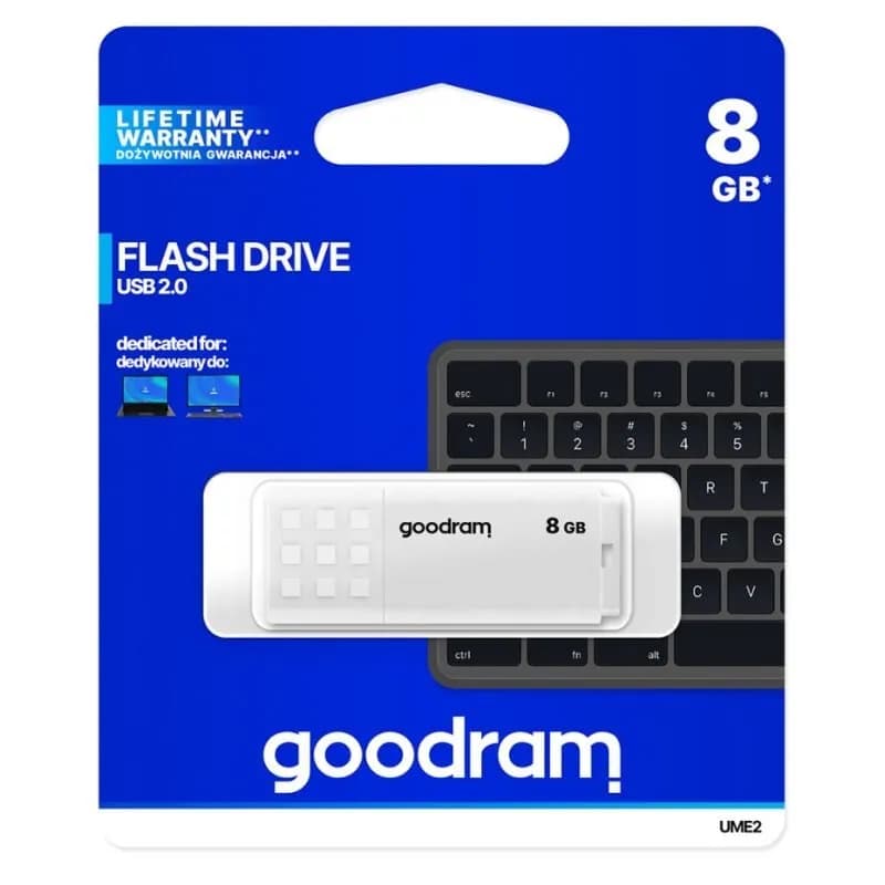 Goodram Pendrive UME2 UME2-0080W0R11 (8GB; USB 2.0; kolor biały), zdjęcie 1 z 4